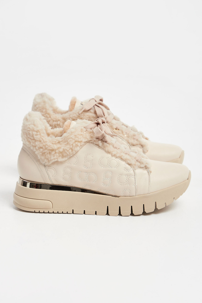 Sneakersy skórzane CESARE CASADEI