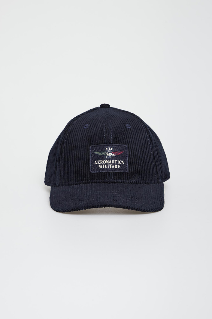 Czapka z daszkiem męska sztruksowa AERONAUTICA MILITARE