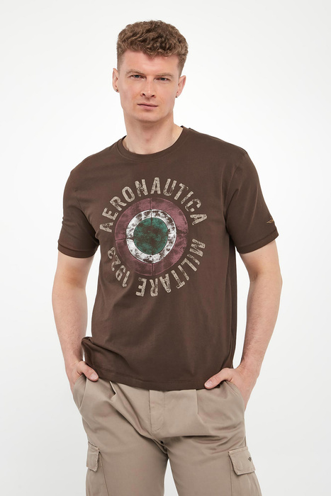  T-shirt męski z grafiką AERONAUTICA MILITARE