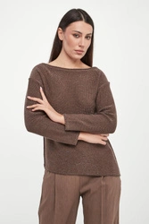 Sweter damski z metaliczną nicią Vasto MARELLA MONOCHROME