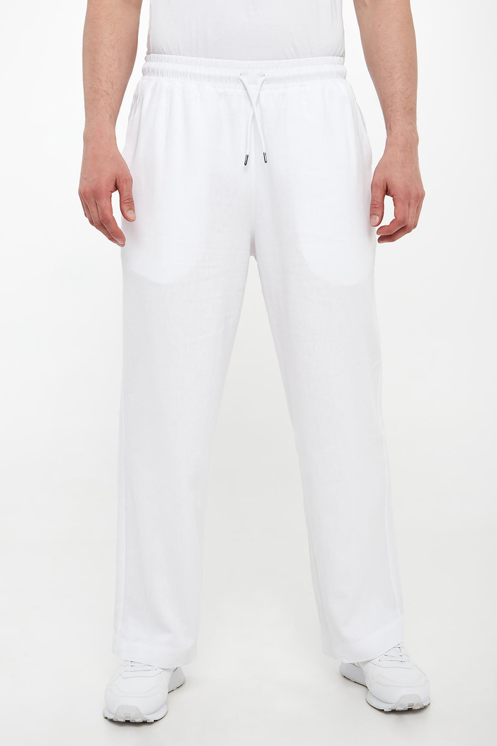 Spodnie męskie z lnem EMPORIO ARMANI SWIMWEAR