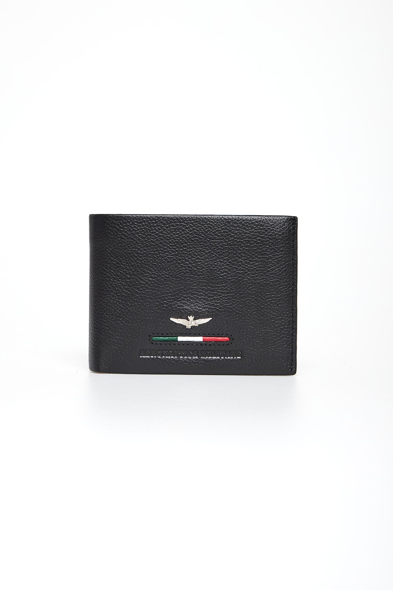 Portfel męski skórzany AERONAUTICA MILITARE Czarny