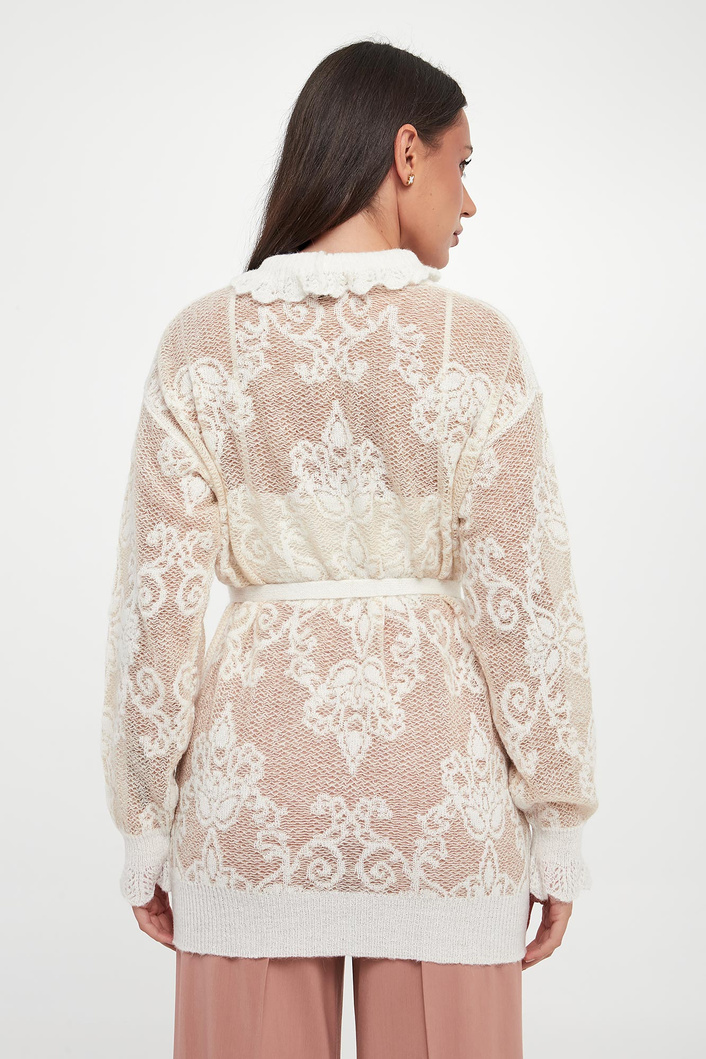 Sweter damski ażurowy z alapki TWINSET