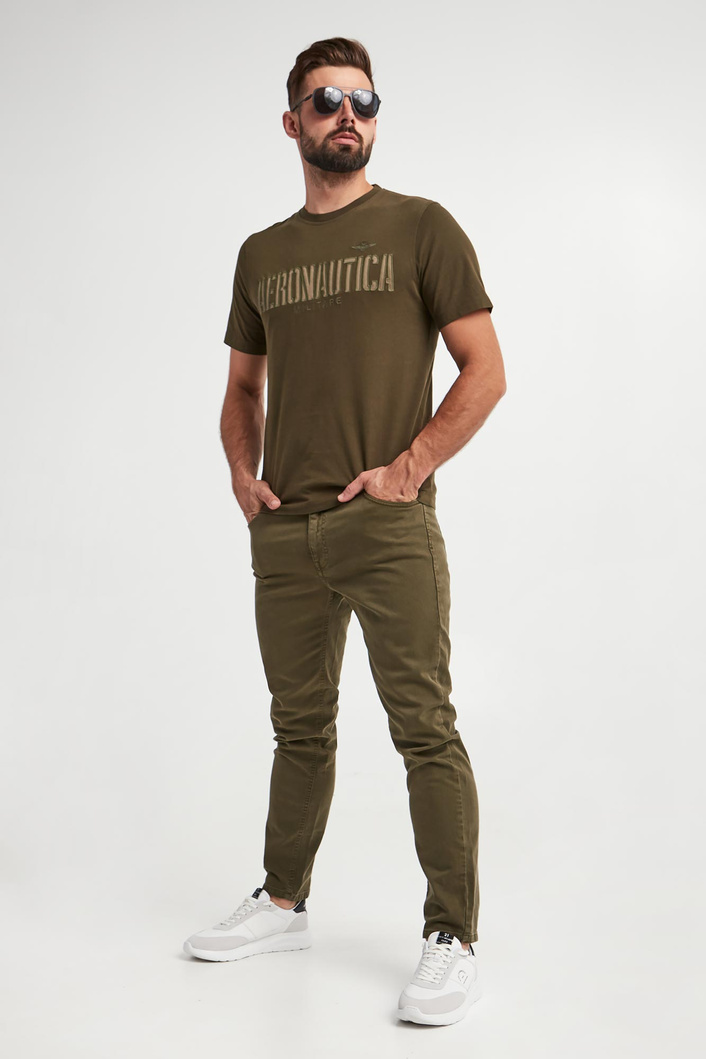 T-shirt męski z logo AERONAUTICA MILITARE