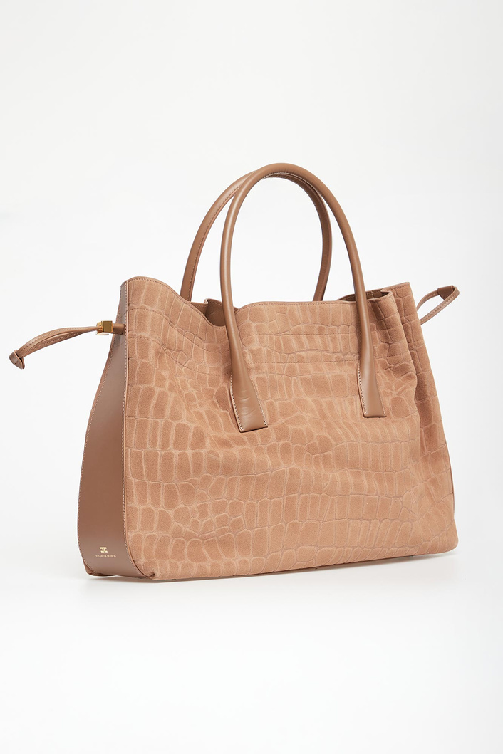 Torebka zamszowa shopper ELISABETTA FRANCHI