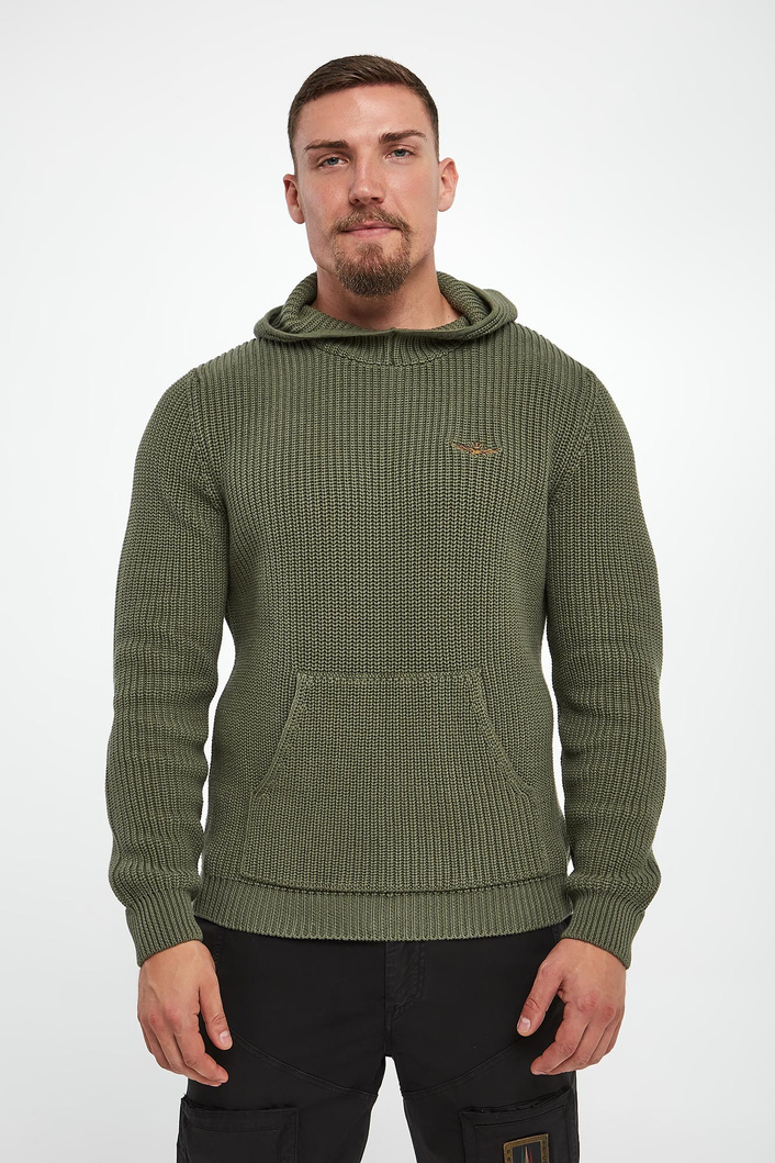 Sweter męski z kapturem AEROANUTICA MILITARE
