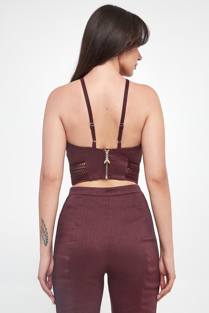 Top damski lniany PATRIZIA PEPE