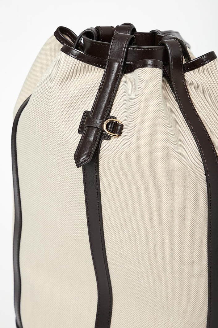 Plecak damski płócienno-skórzany Canapa WEEKEND MAX MARA