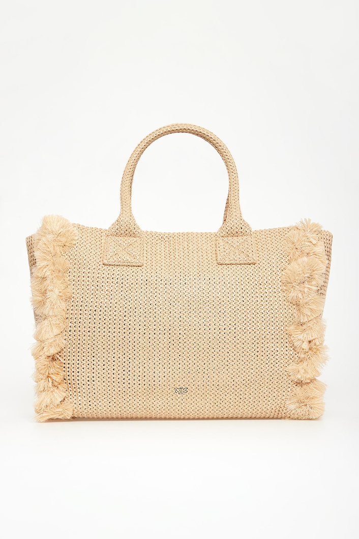 Torebka plażowy shopper z rafii PINKO