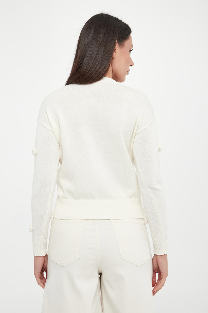 Sweter damski z różami Euforico MARELLA MONOCHROME