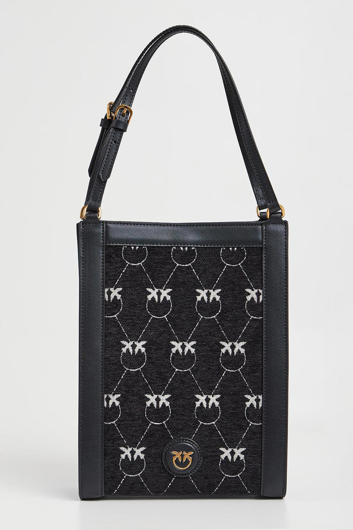 Torebka damska Mini Vertical Shopper Jacquard PINKO