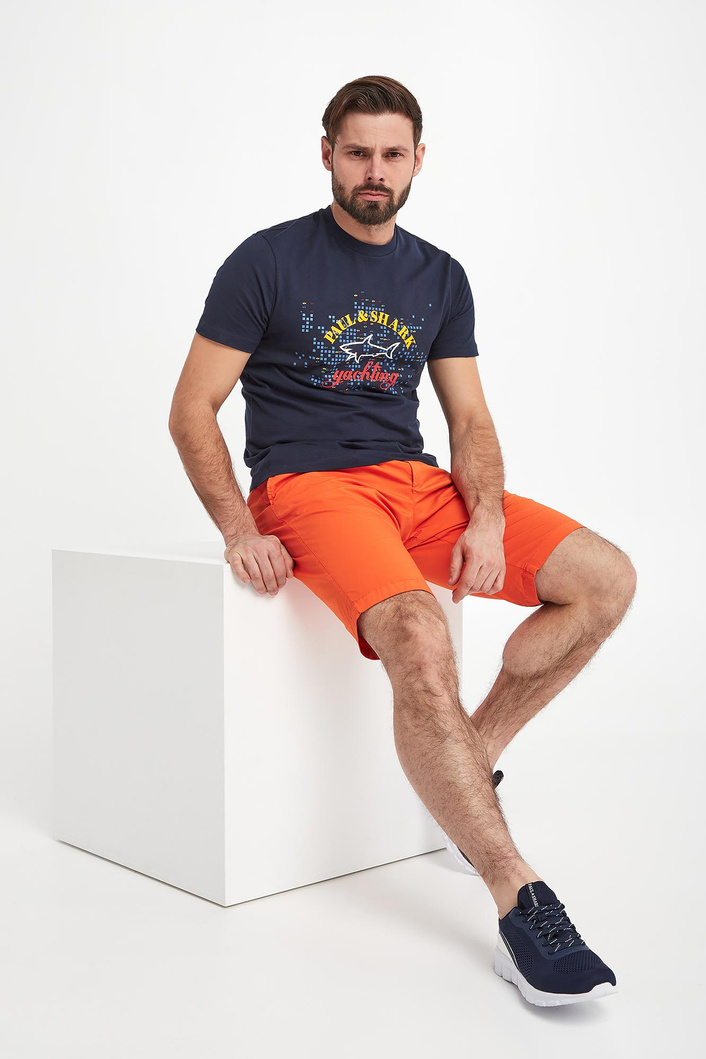 T-shirt męski z logo PAUL&SHARK