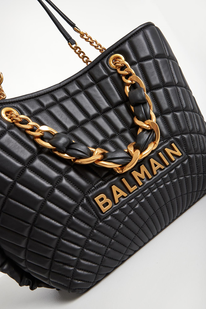 Torebka skórzana shopper BALMAIN