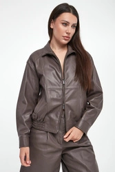 Kurtka damska skórzana bomberka PESERICO