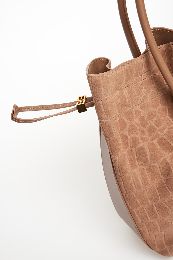 Torebka zamszowa shopper ELISABETTA FRANCHI