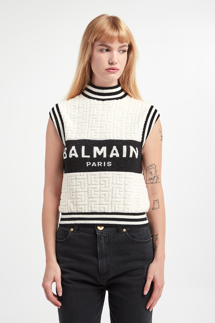 Top wełniany damski BALMAIN