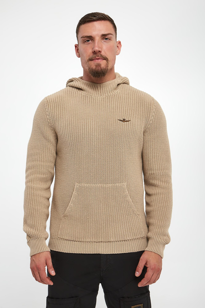 Sweter męski z kapturem AEROANUTICA MILITARE