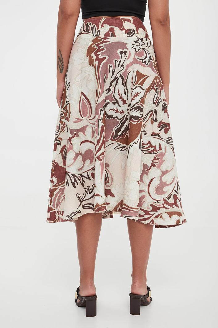 Spódnica lniana ze wzorem MLSOSPITE MARELLA SPORT