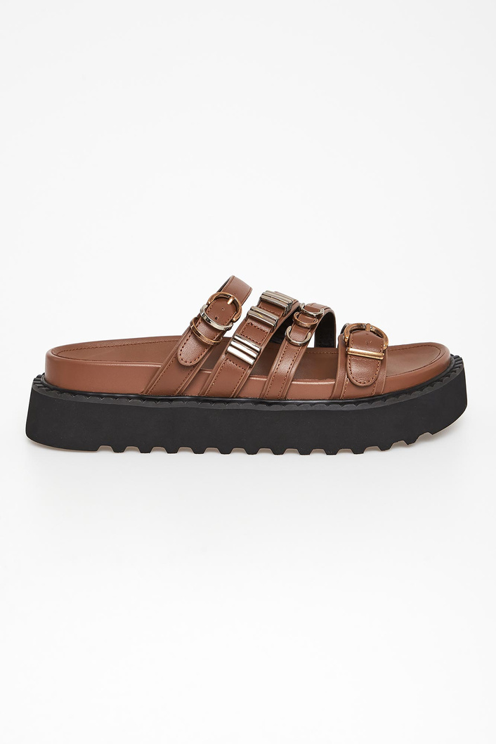 Klapki damskie skórzane PINKO