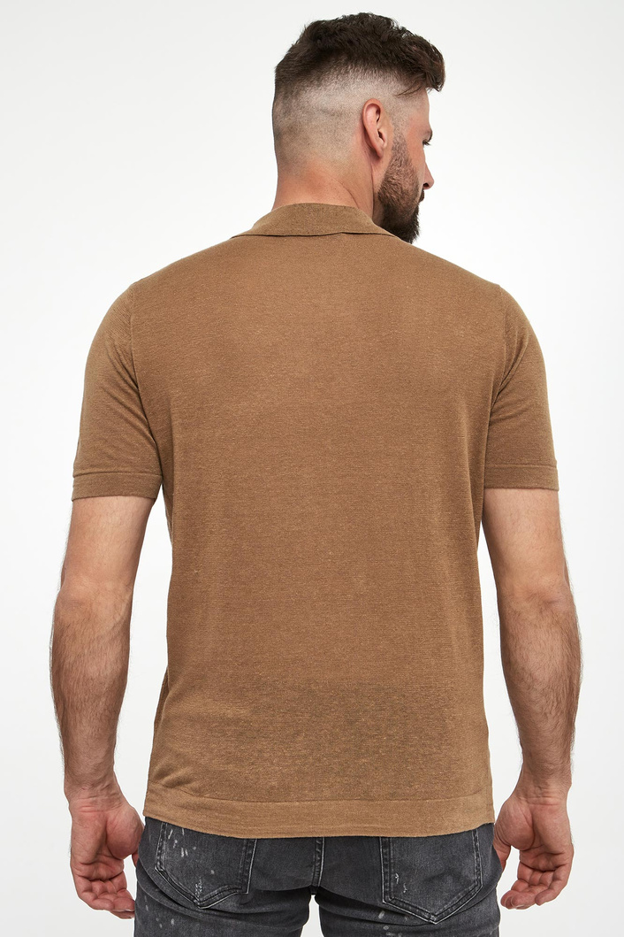 Polo męskie lniane KARL LAGERFELD