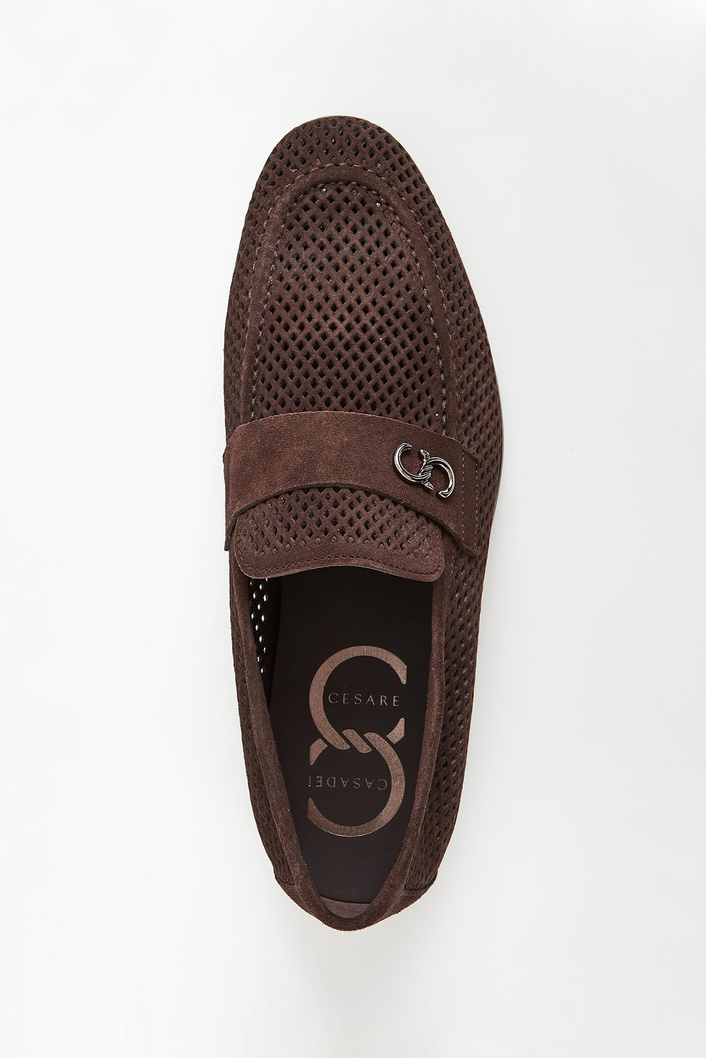 Loafersy męskie zamszowe CESARE CASADEI