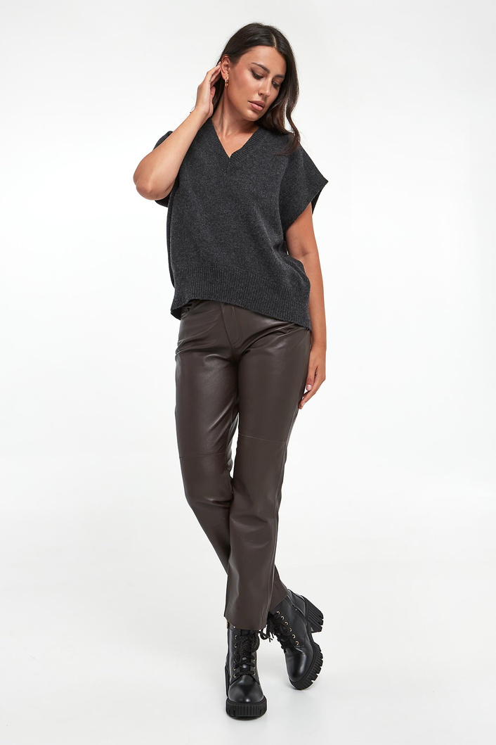 Kamizelka damska z wełny dziewiczej Cardiff MARELLA MONOCHROME