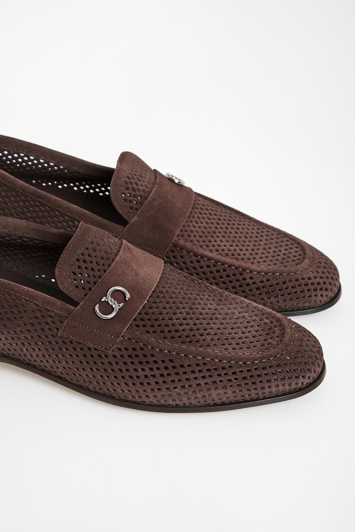 Loafersy męskie zamszowe CESARE CASADEI