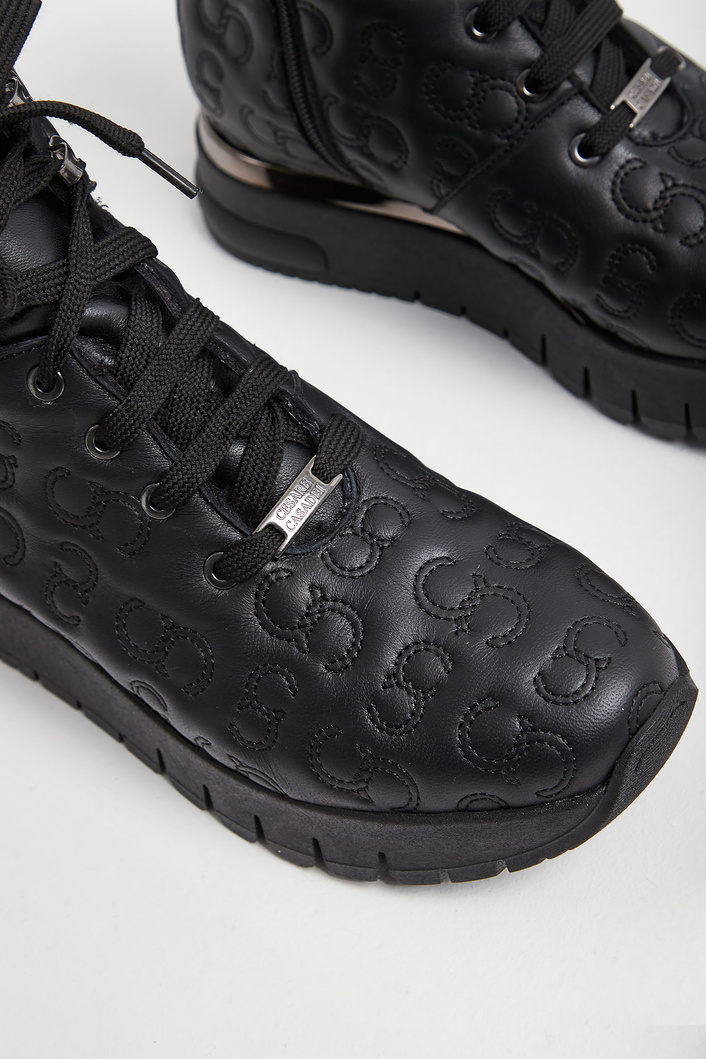 Sneakersy skórzane CESARE CASADEI