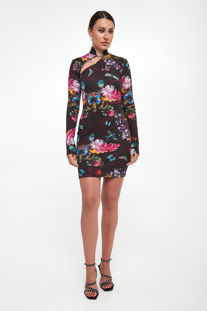 Sukienka mini we wzór VERSACE JEANS COUTURE