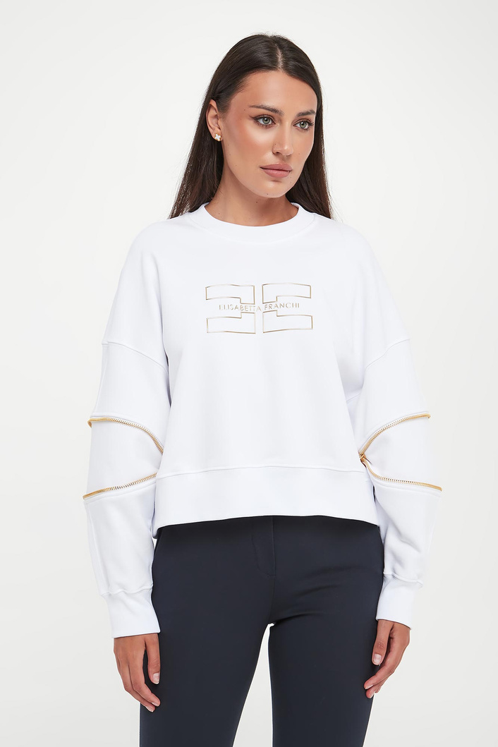 Bluza damska z zamkami ELISABETTA FRANCHI