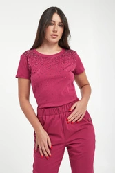 T-shirt damski z cyrkoniami LIU JO