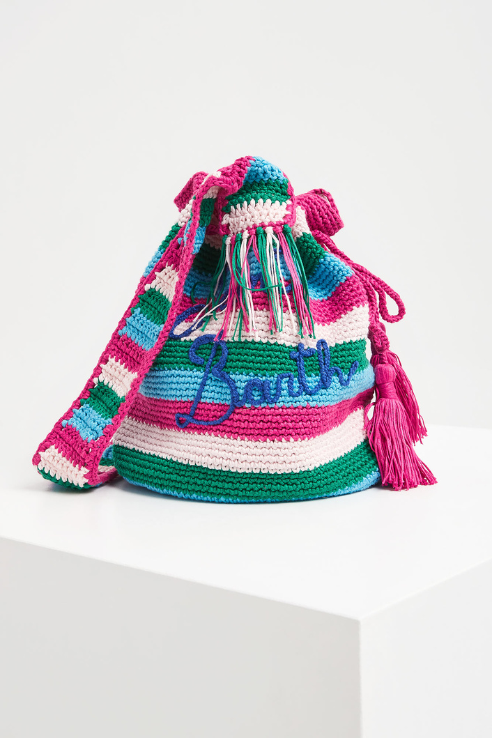 Torebka worek szydełkowa Crochet Bucket MC2 SAINT BARTH