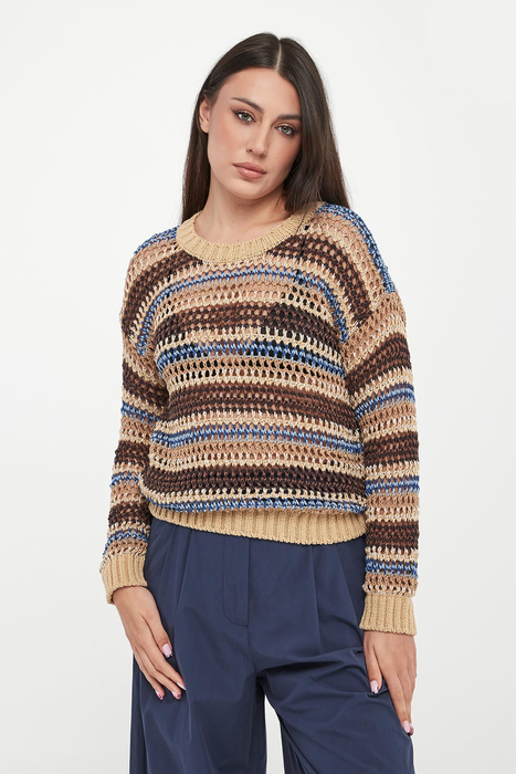 Sweter damski ażurowy lniany Onirica WEEKEND MAX MARA
