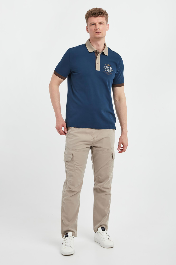 Polo męskie z haftem AERONAUTICA MILITARE