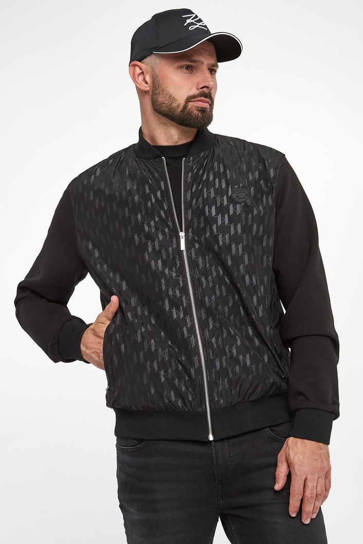 Kurtka męska bomberka z logo KARL LAGERFELD