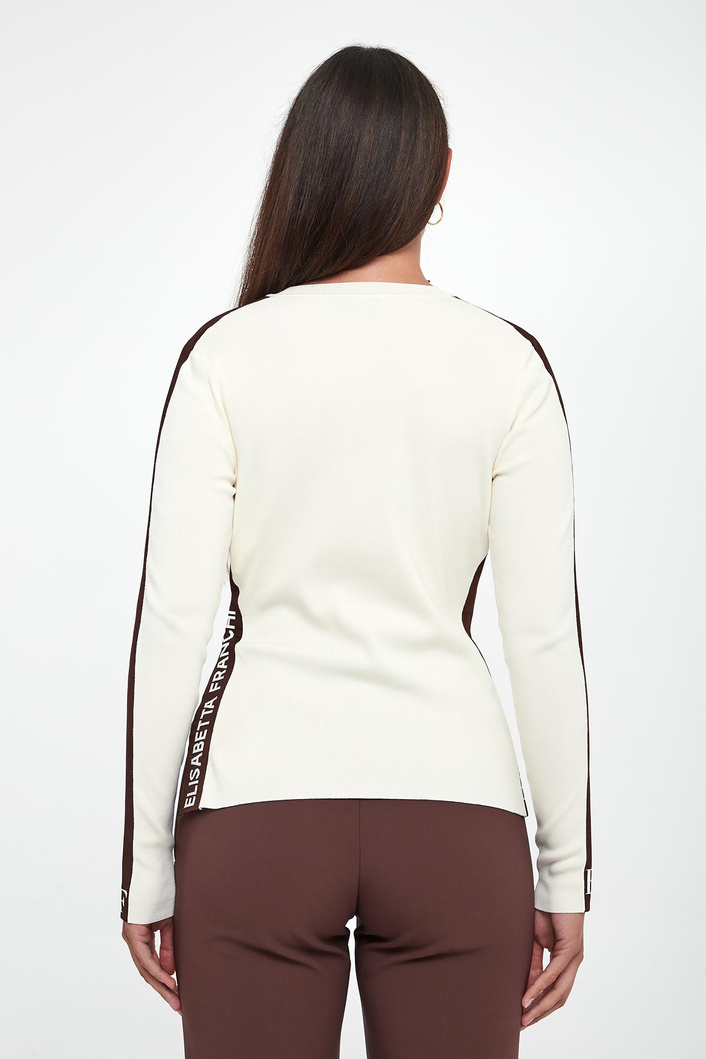 Sweter damski z logo ELISABETTA FRANCHI
