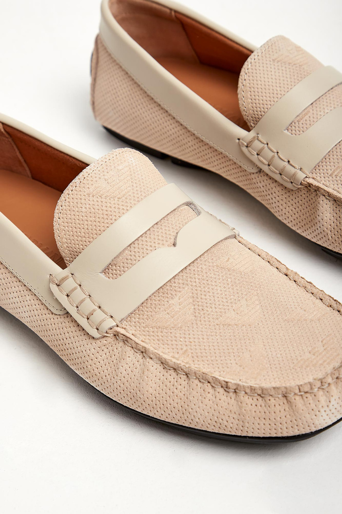 Mokasyny męskie skórzane EMPORIO ARMANI