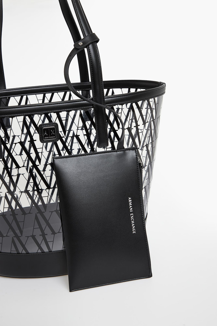 Torebka damska transparentny shopper ARMANI EXCHANGE