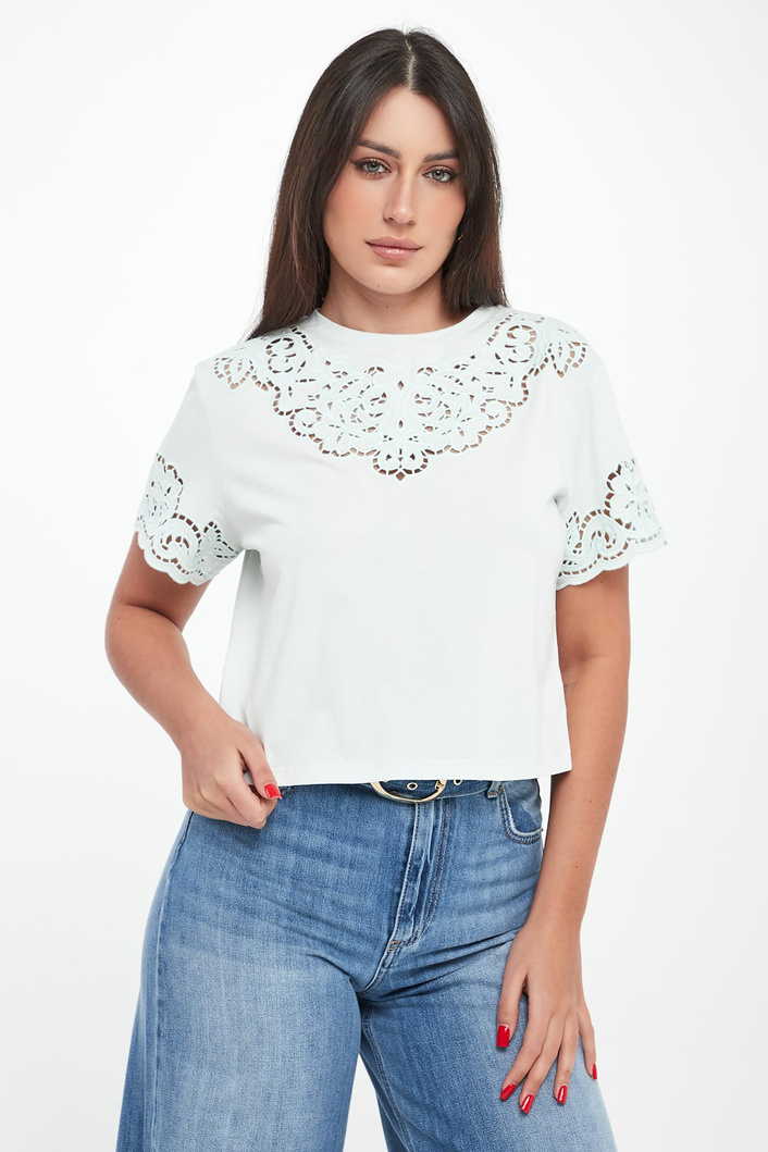 T-shirt damski ażurowy TWINSET