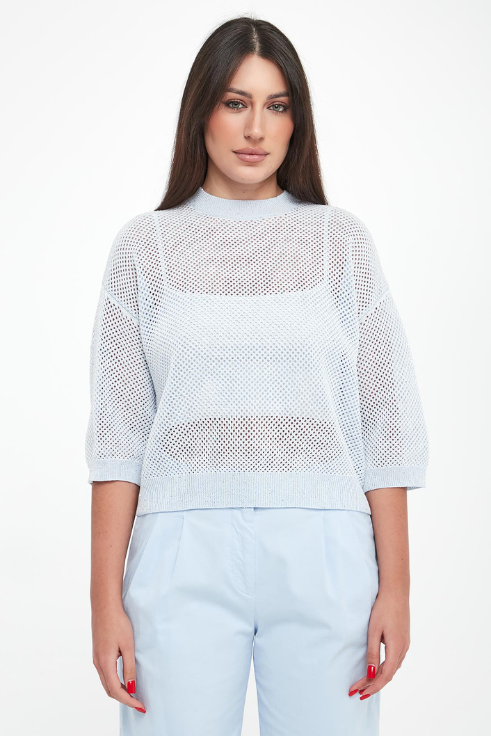 Sweter damski ażurowy z cekinami PESERICO