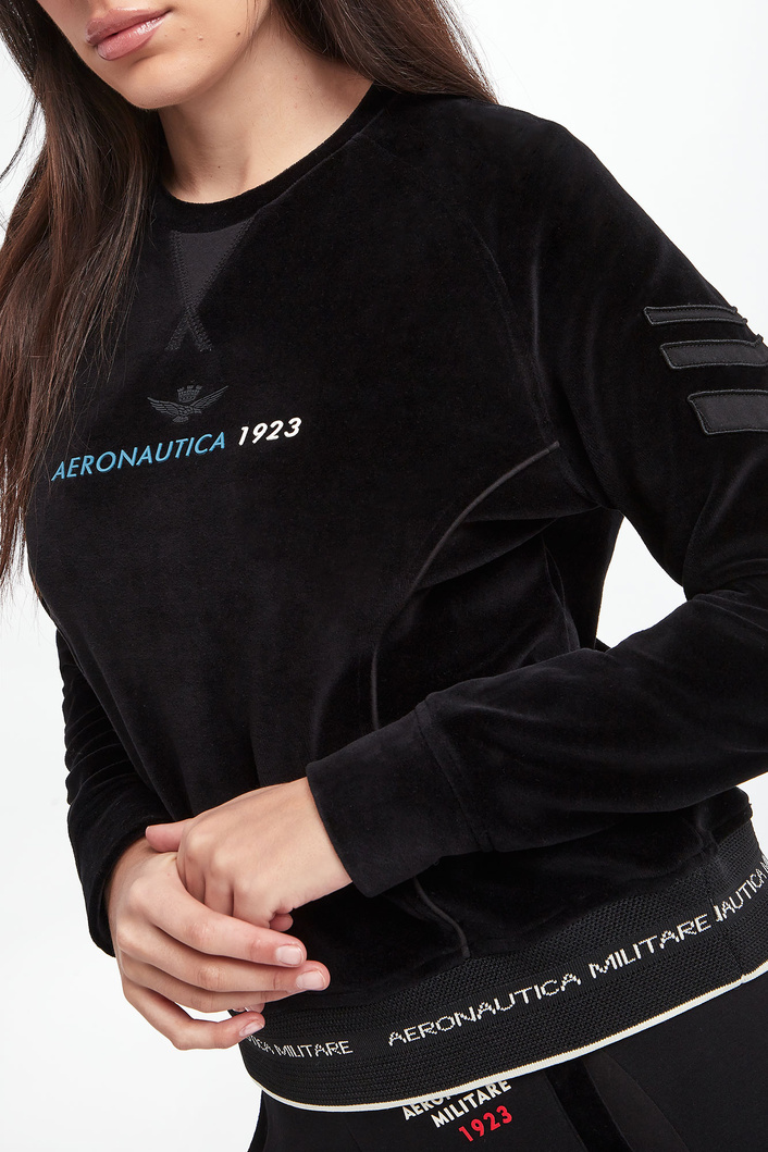 Bluza dresowa damska welurowa AERONAUTICA MILITARE