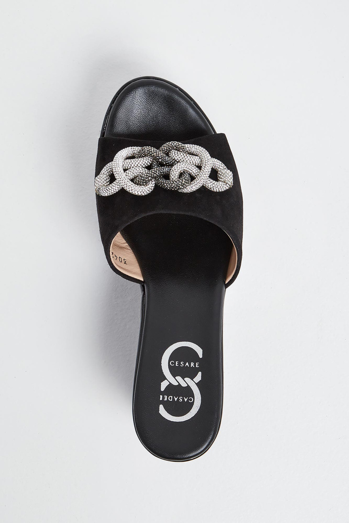 Klapki damskie na koturnie CESARE CASADEI