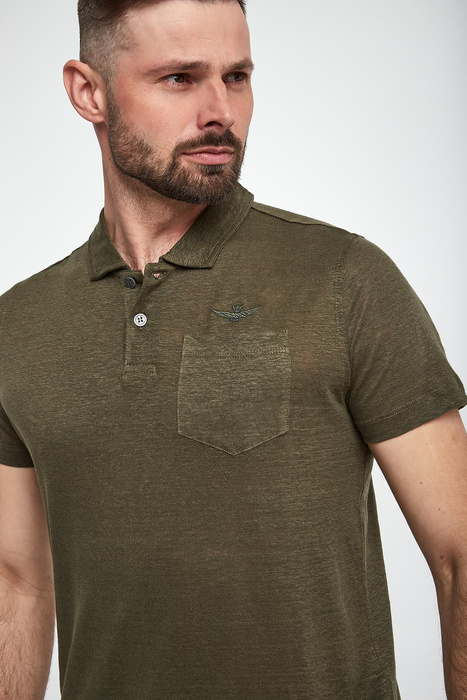 Polo męskie lniane AERONAUTICA MILITARE