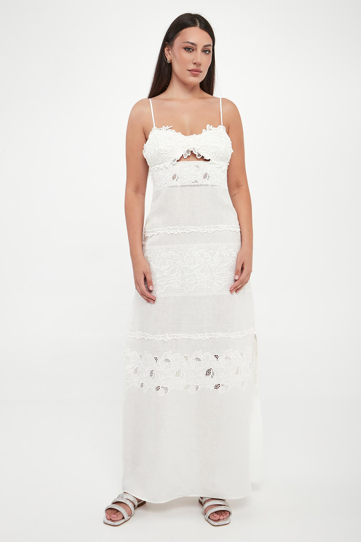 Sukienka lniana ERMANNO SCERVINO LIFE