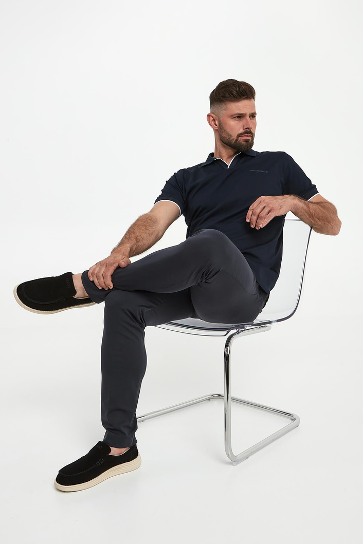 Polo męskie z logo KARL LAGERFELD