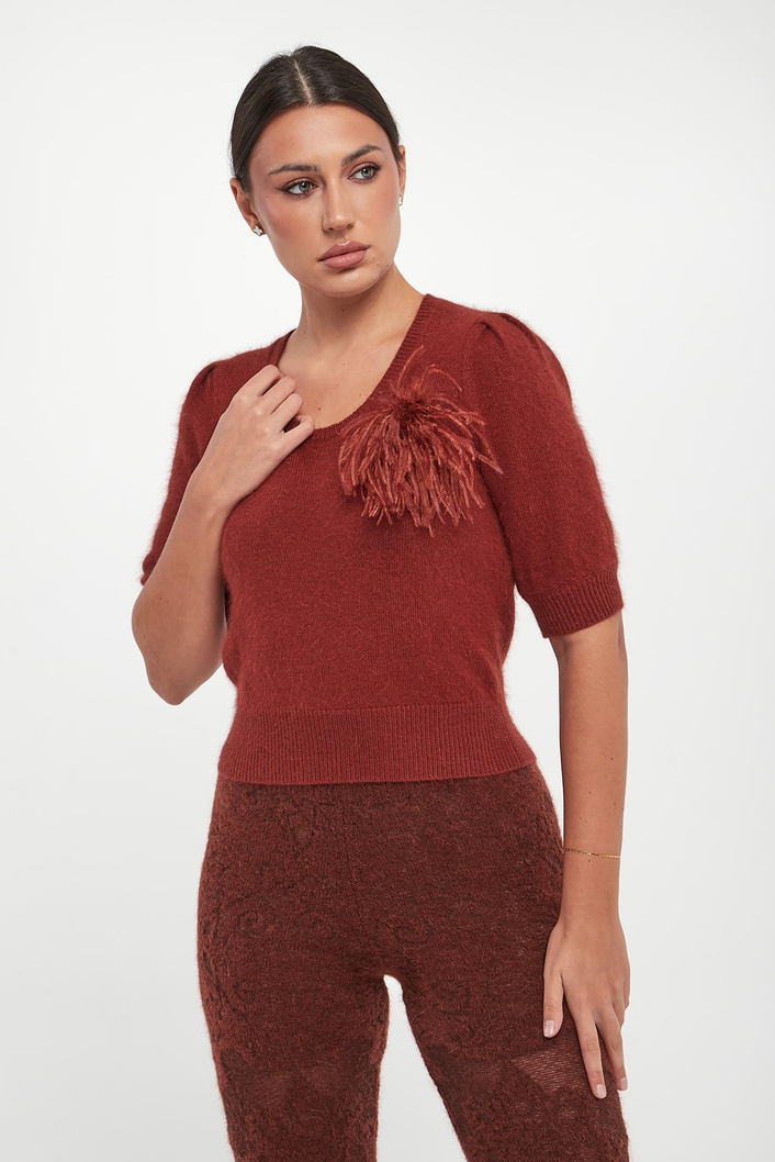 Sweter damski z przypinką TWINSET