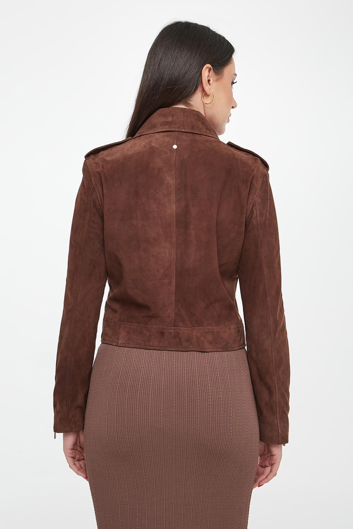 Kurtka damska ramoneska zamszowa ARMANI EXCHANGE