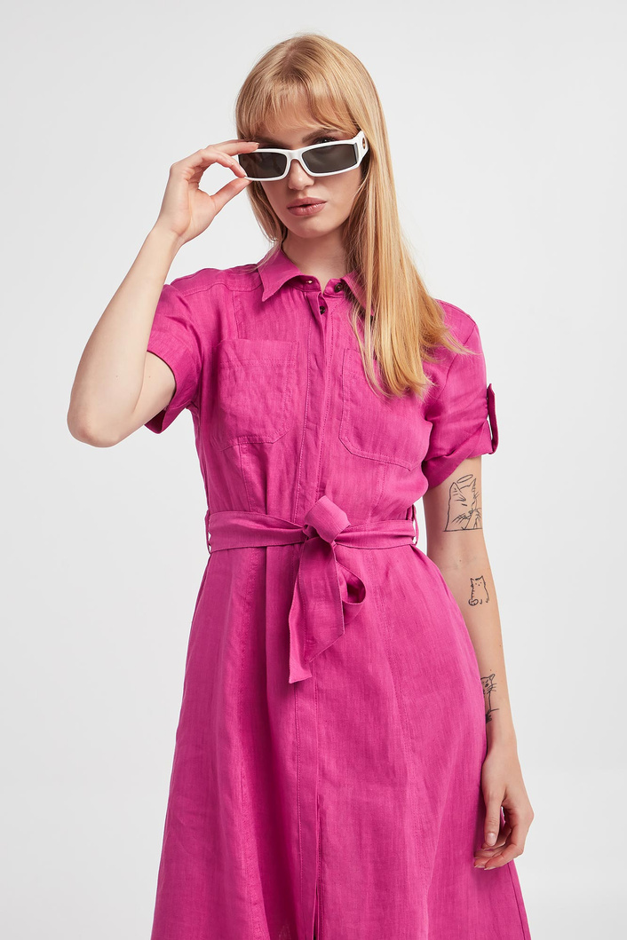 Sukienka lniana Banca MARELLA SPORT