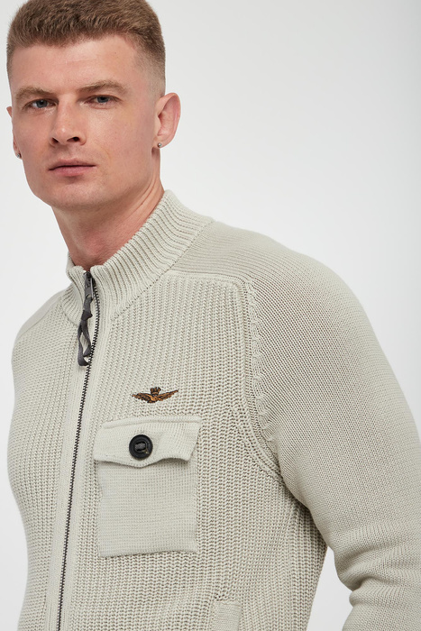 Sweter męski zapinany na zamek AERONAUTICA MILITARE