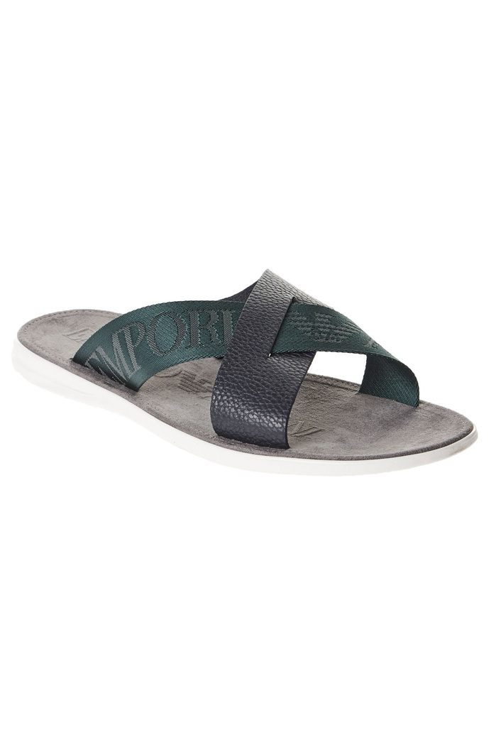 Klapki męskie skórzane EMPORIO ARMANI